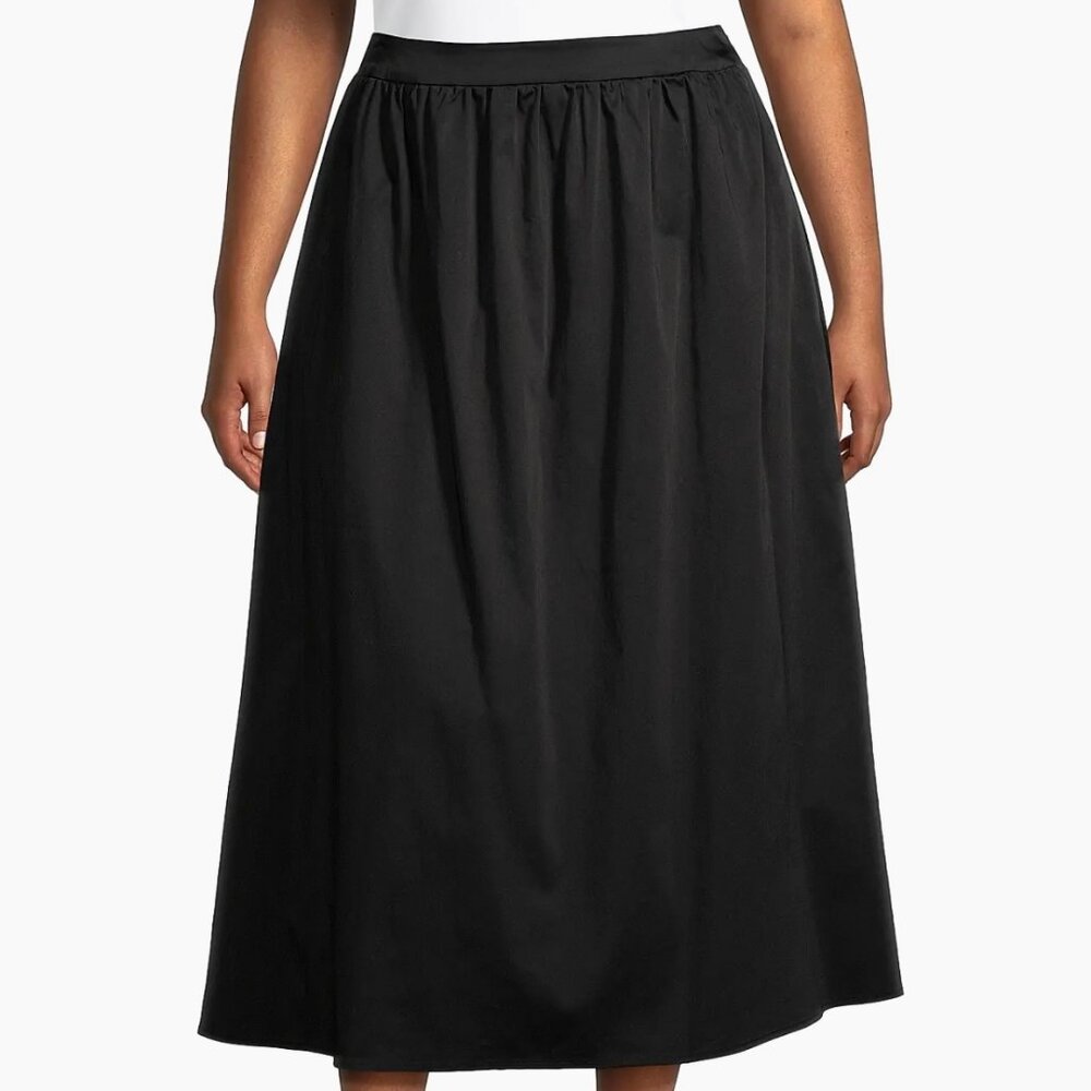 NWT * Ming Wang Pleated Midi-Skirt